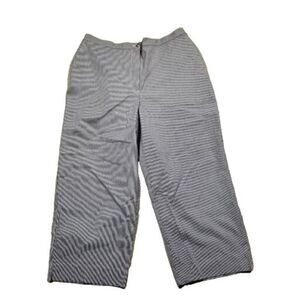 Alfred Dunner PInstripe Capri Pants Women Sz 16 Blue White Ankle Elastic Waist‎